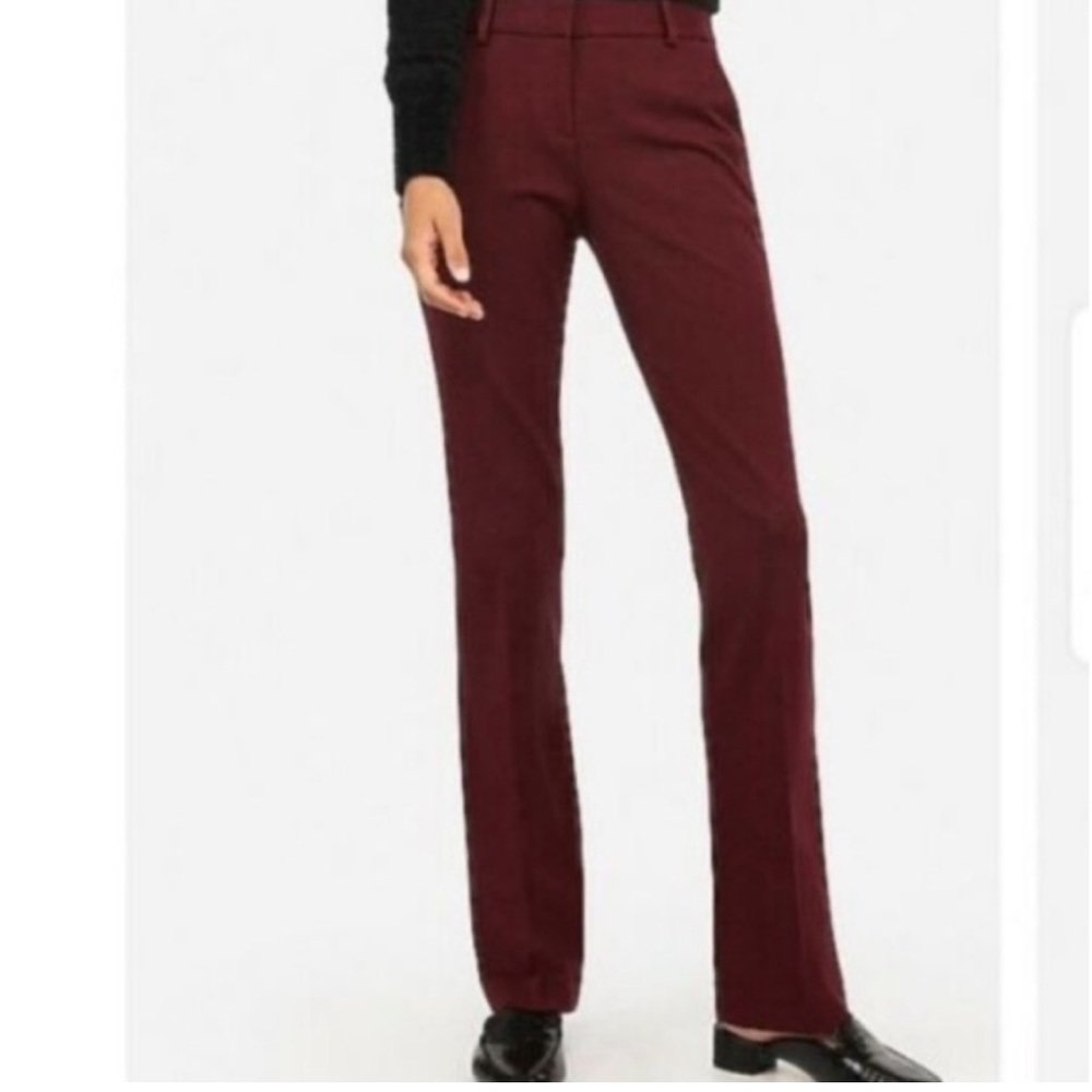 Express Mid Rise Columnist Pant - Women’s 4R (Like New) - Wine/Burgundy Color